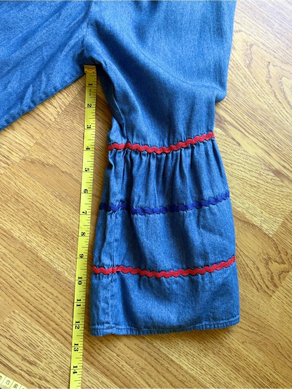 Hester & Orchard Chambray Off-Shoulder Peasant Top Boho Sleeve Detail Sz XL - Picture 8 of 10